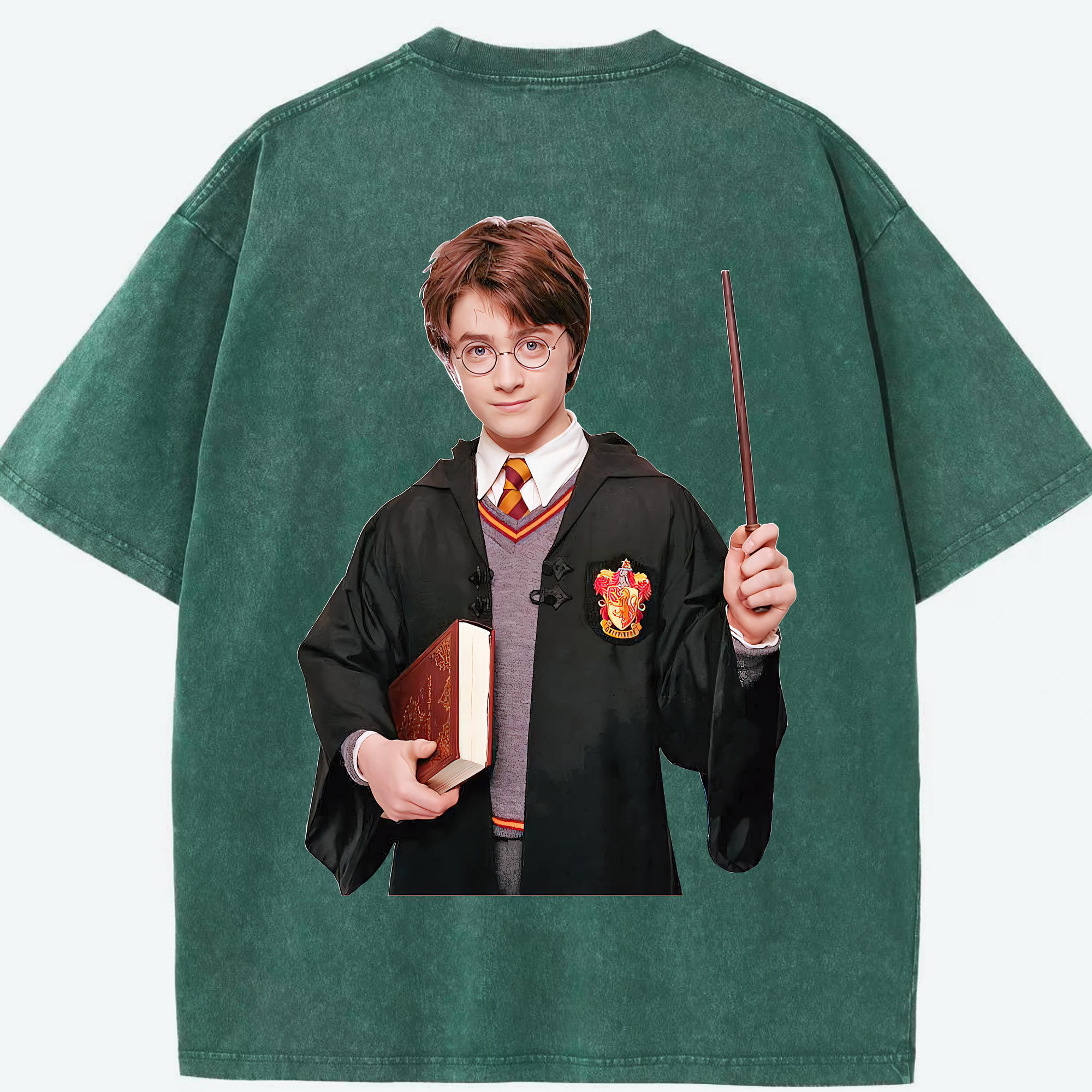 （画像用） Harry Potter ハリー・ポッターシリーズ 綿100% ヴィンテージ風 半袖Tシャツ（背面プリント）